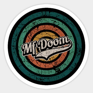 Mf Doom // Retro Circle Crack Vintage Sticker